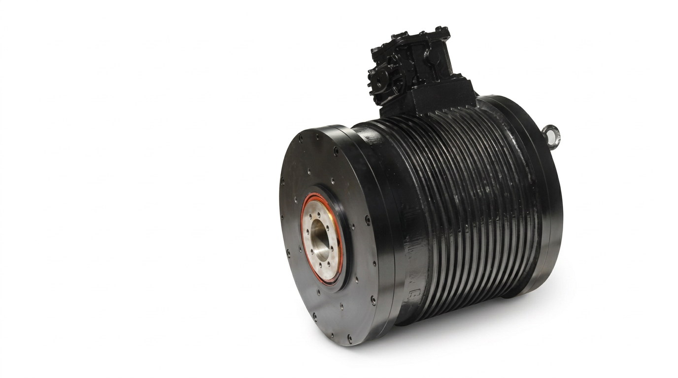 Mark Elektriks high torque low speed motor, studio presentation based on the original product photograph